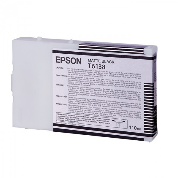 Epson T6138 cartucho de tinta negro mate (original)
