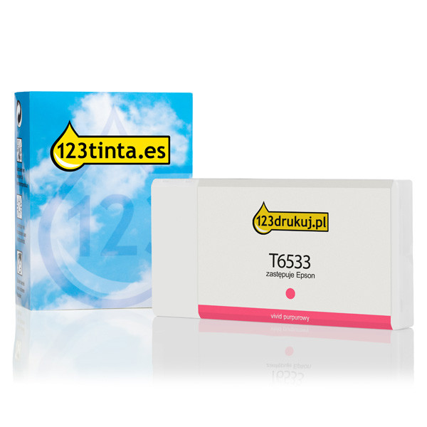 Epson T6533 cartucho de tinta magenta intenso (marca 123tinta) C13T653300C 026321 - 1