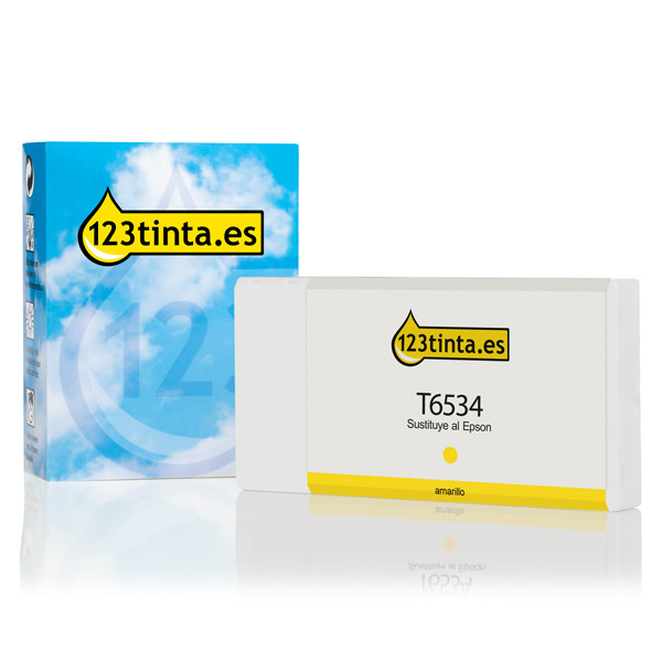 Epson T6534 cartucho de tinta amarillo (marca 123tinta) C13T653400C 026323 - 1