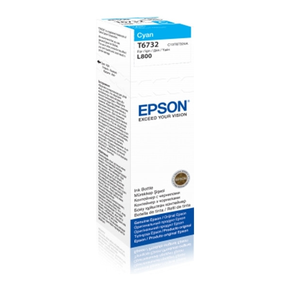 Epson T6732 botella de tinta cian (original) C13T67324A 026818 - 1