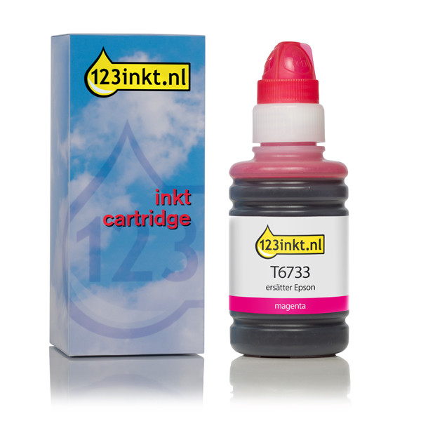 Epson T6733 botella de tinta magenta (marca 123tinta) C13T67334AC 026821 - 1