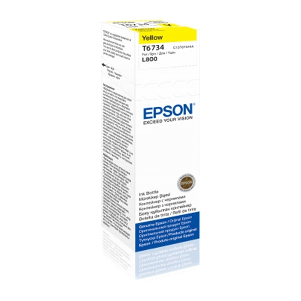 Epson T6734 botella de tinta amarilla (original) C13T67344A 026822 - 1