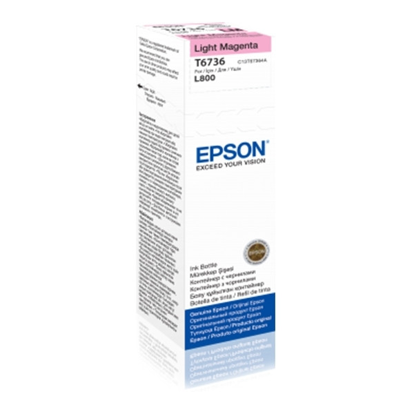 Epson T6736 botella de tinta magenta claro (original) C13T67364A 026826 - 1
