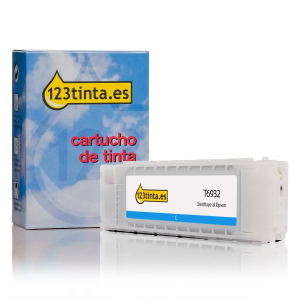 Epson T6932 cartucho de tinta cian XL (marca 123tinta) C13T693200C 026555 - 1