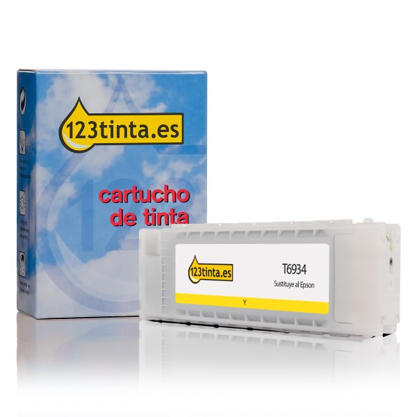 Epson T6934 cartucho de tinta amarillo XL (marca 123tinta) C13T693400C 026559 - 1