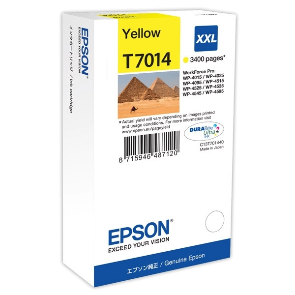 Epson T7014 cartucho de tinta amarillo XXL (original) C13T70144010 902633 - 1