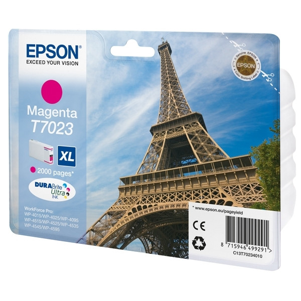 Epson T7023 cartucho de tinta magenta XL (original) C13T70234010 026418 - 1