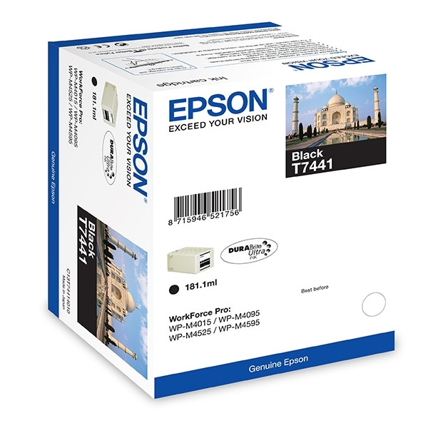 Epson T7441 cartucho de tinta negro XL (original) C13T74414010 026610 - 1