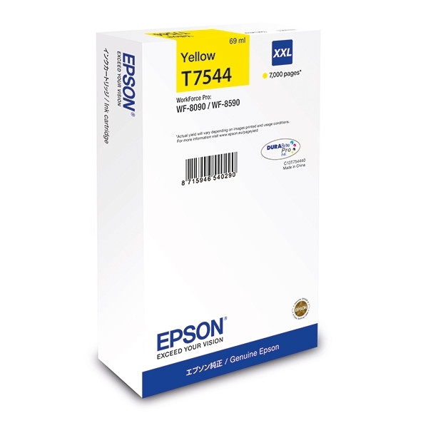 Epson T7544 cartucho de tinta amarillo XXL (original) C13T754440 026930 - 1