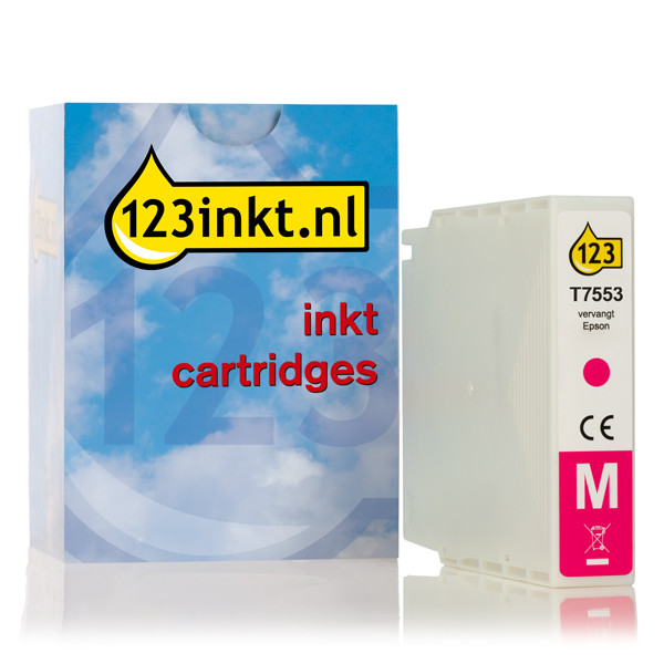 Epson T7553 cartucho de tinta magenta XL (marca 123tinta) C13T755340C 026685 - 1