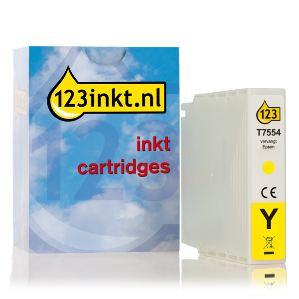 Epson T7554 cartucho de tinta amarilo XL (marca 123tinta) C13T755440C 026687 - 1