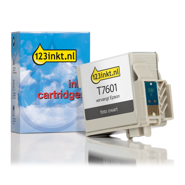 Epson T7601 cartucho de tinta foto negro (marca 123tinta) C13T76014010C 026723 - 1