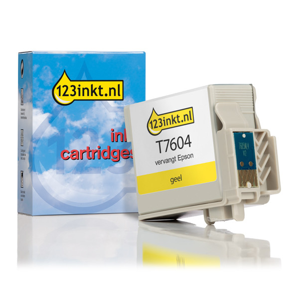 Epson T7604 cartucho de tinta amarillo (marca 123tinta) C13T76044010C 026729 - 1