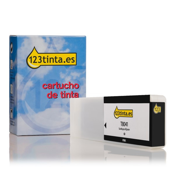 Epson T8041 cartucho negro foto (marca 123tinta) C13T804100C 026875 - 1