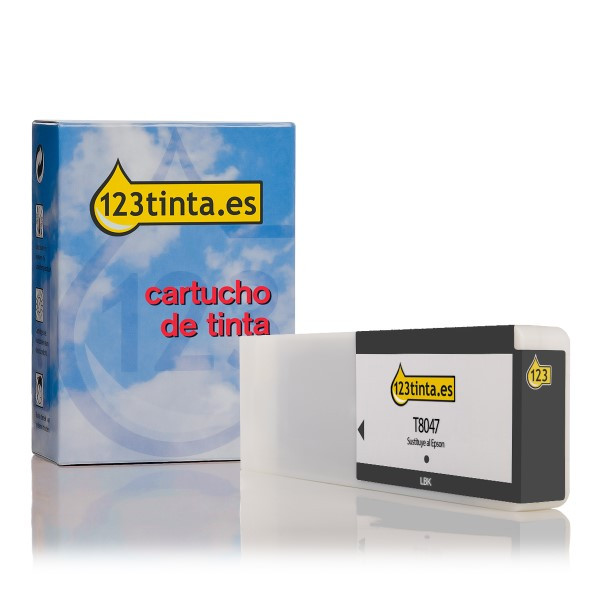 Epson T8047 cartucho negro claro (marca 123tinta) C13T804700C 026887 - 1