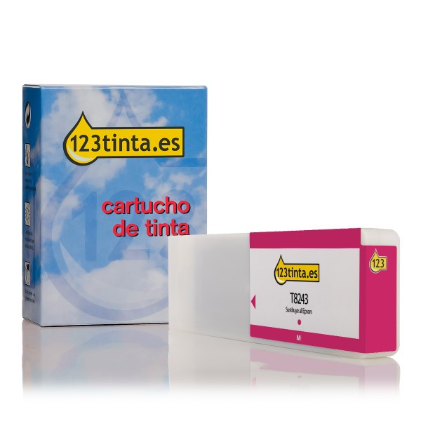 Epson T8243 cartucho de tinta magenta (marca 123tinta) C13T824300C 026897 - 1