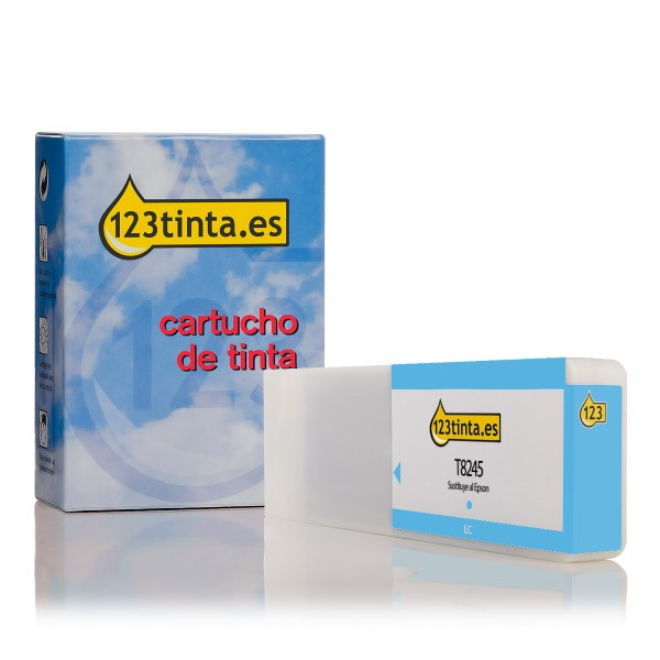 Epson T8245 cartucho de tinta cian claro (marca 123tinta) C13T824500C 026901 - 1