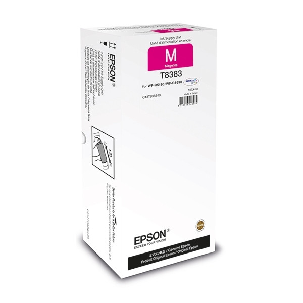 Epson T8383 cartucho de tinta magenta XL (original) C13T838340 027084 - 1