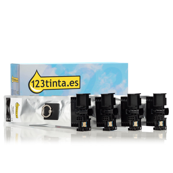Epson T945 cartuchos de tinta (marca 123tinta) | Pack negro + 3 colores 127071 - 1