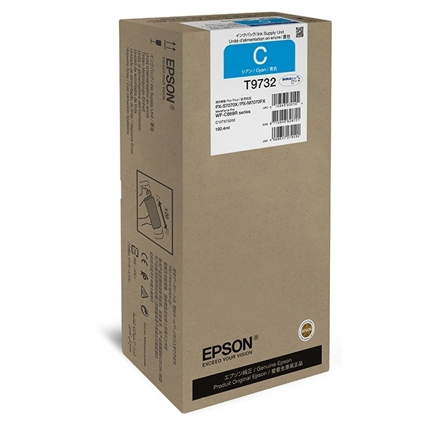 Epson T9732 cartucho de tinta cian XL (original) C13T973200 027044 - 1