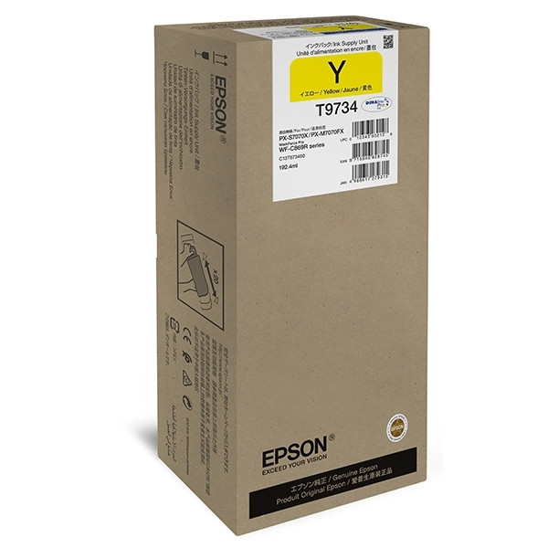 Epson T9734 cartucho de tinta amarillo XL (original) C13T973400 027048 - 1