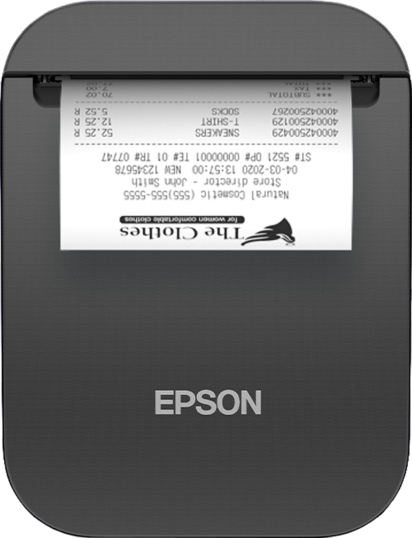 Epson TM-P80II impresora portátil de tickets negra con Bluetooth y USB 831917 - 1
