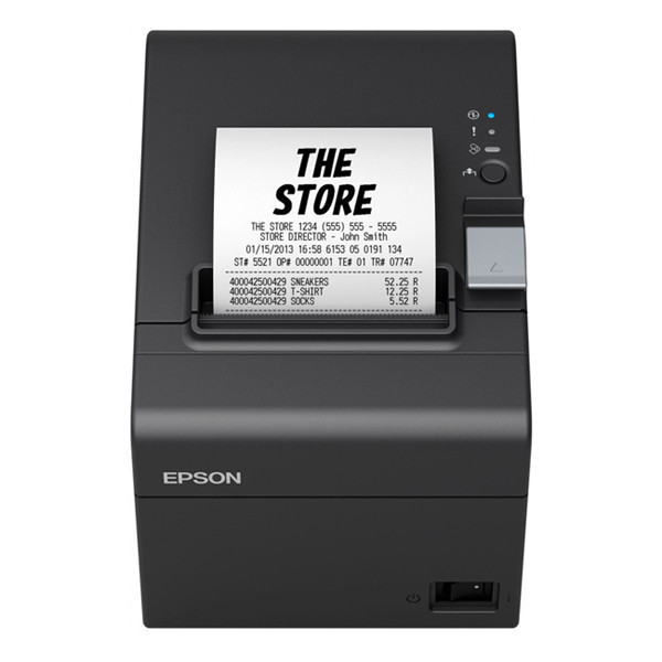 Epson TM-T20III (012) impresora de recibos negra con Ethernet y paquete 5 rollos de papel térmico blanco para caja registradora de 80x80x12 831986 - 3