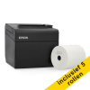 Epson TM-T20III (012) impresora de recibos negra con Ethernet y paquete 5 rollos de papel térmico blanco para caja registradora de 80x80x12 831986 - 1