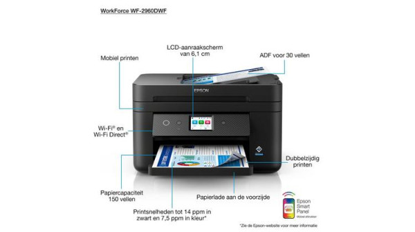 Epson Workforce WF-2960DWF Impresora de inyección de tinta todo en uno A4 con WiFi (4 en 1) C11CK60403 831882 - 10