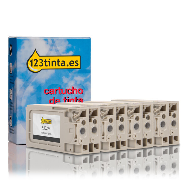 Epson serie SJIC22P cartuchos de tinta (marca 123tinta) | Pack negro + 3 colores 127084 - 1