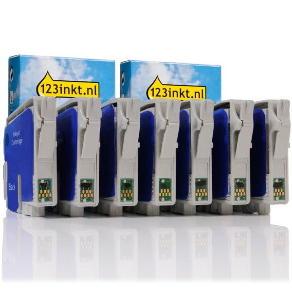 Epson serie T033 cartuchos de tinta (marca 123tinta) | Pack 2 negros + 5 colores 110510 - 1