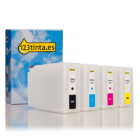 Epson serie T04A cartuchos de tinta (marca 123tinta) | Pack negro + 3 colores