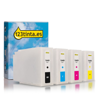 Epson serie T04B cartuchos de tinta (marca 123tinta) | Pack negro + 3 colores 127087