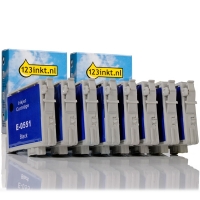 Epson serie T055 cartucho de tinta (marca 123tinta) | Pack 2 negros + 6 colores 110601