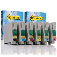 Epson serie T079 cartuchos de tinta (marca 123tinta) | Pack negro + 5 colores 110586