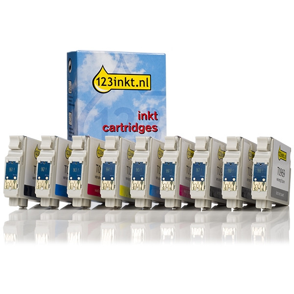 Epson serie T096 cartuchos de tinta (marca 123tinta) | Pack negro + 8 colores 127017 - 1