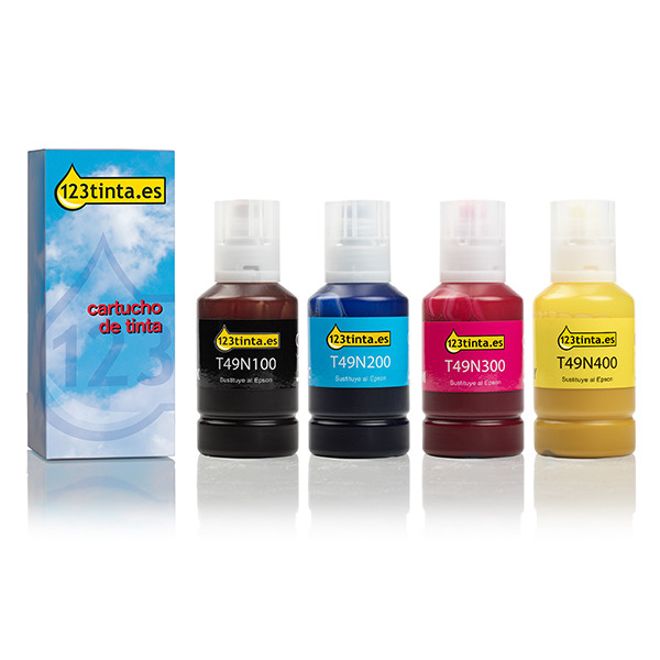 Epson serie T49N Pack ahorro negro + 3 colores (marca 123tinta)  160682 - 1