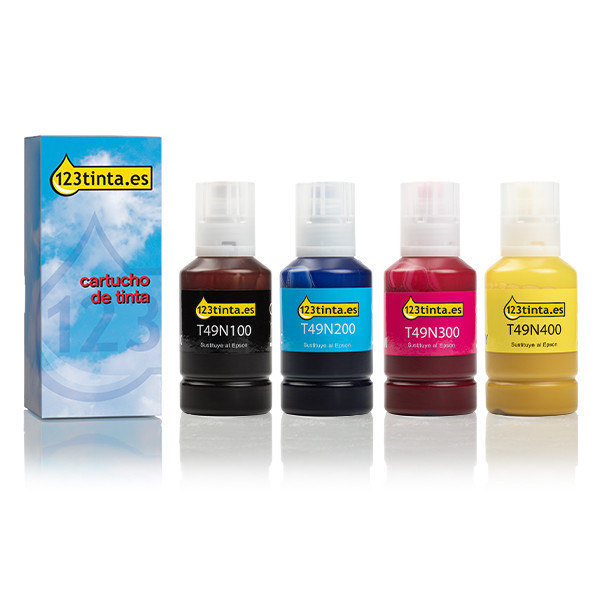 Epson serie T49N cartuchos de tinta (marca 123tinta) | Pack negro + 3 colores 160682 - 1
