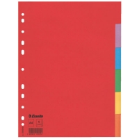 Esselte 100200 separadores de cartón de colores A4 con 6 pestañas (11 agujeros) 100200 203514