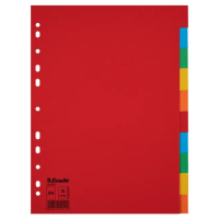 Esselte 100201 separadores de cartón de colores A4 con 10 pestañas (11 agujeros) 426969