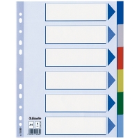 Esselte 15260 separadores de plástico de colores A4 con 6 pestañas (11 agujeros) 15260 203800