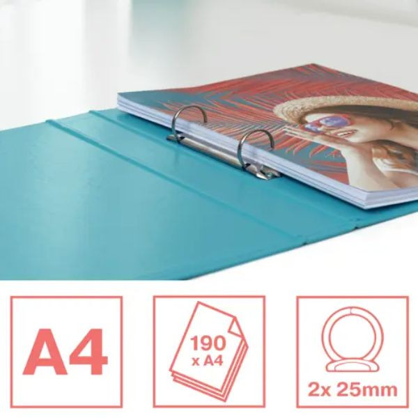 Esselte 626497 Archivador de plástico con 2 anillas azul 42mm 427181 - 2