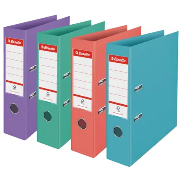 Esselte Archivador plástico palanca A4 75mm surtido colores 427175 - 1