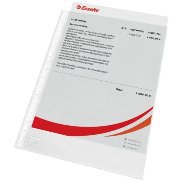 Esselte Funda portadocumentos multitaladro folio (10 uds) 427132 - 2