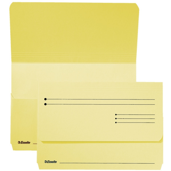Esselte Pocket-File carpeta de cartón amarilla | 25 unidades 15841 203690 - 1