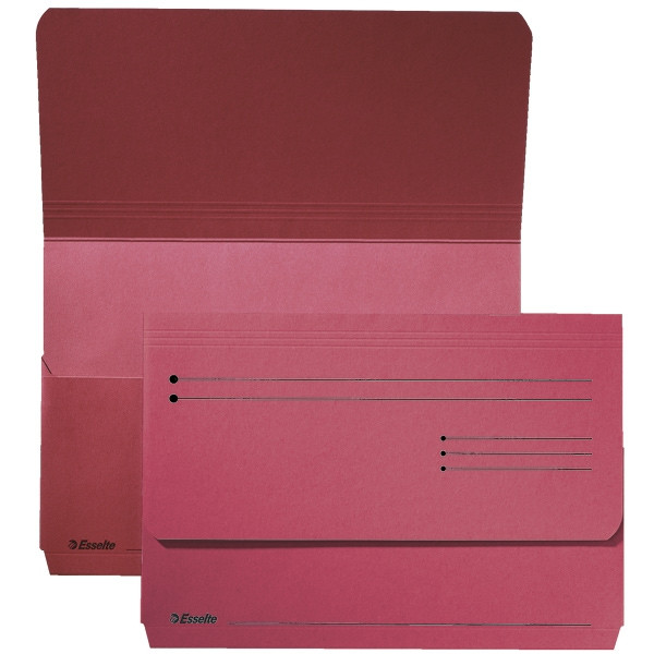 Esselte Pocket-File carpeta de cartón roja | 25 unidades 15842 203692 - 1