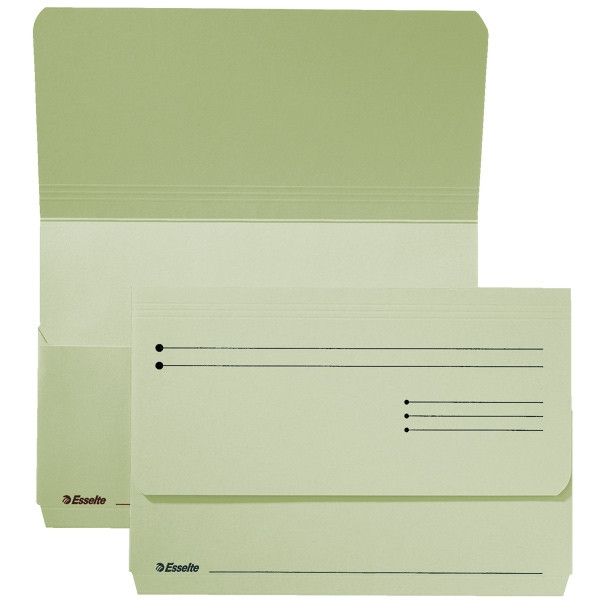 Esselte Pocket-File carpeta de cartón verde | 25 unidades 15844 203696 - 1