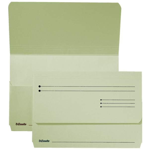 Esselte Pocket-File carpeta de cartón verde | 25 unidades