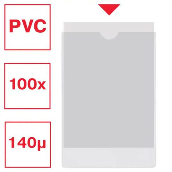 Esselte Portacarnets PVC transparente 105Q 108 x 160 mm (100uds) 427084 - 2