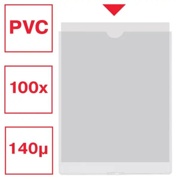 Esselte Portacarnets PVC transparente 170Q 171 x 221 mm (Tamaño cuarto) (100uds) 427086 - 2